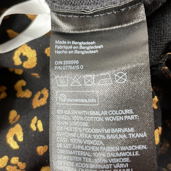 H&M Girls Black and Brown Leopard Print Sweater Dress, size 8-10 - Picture 6 of 8